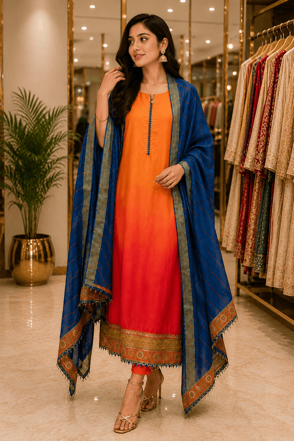 Sunset Royale Ombre Suit Set - Image 3