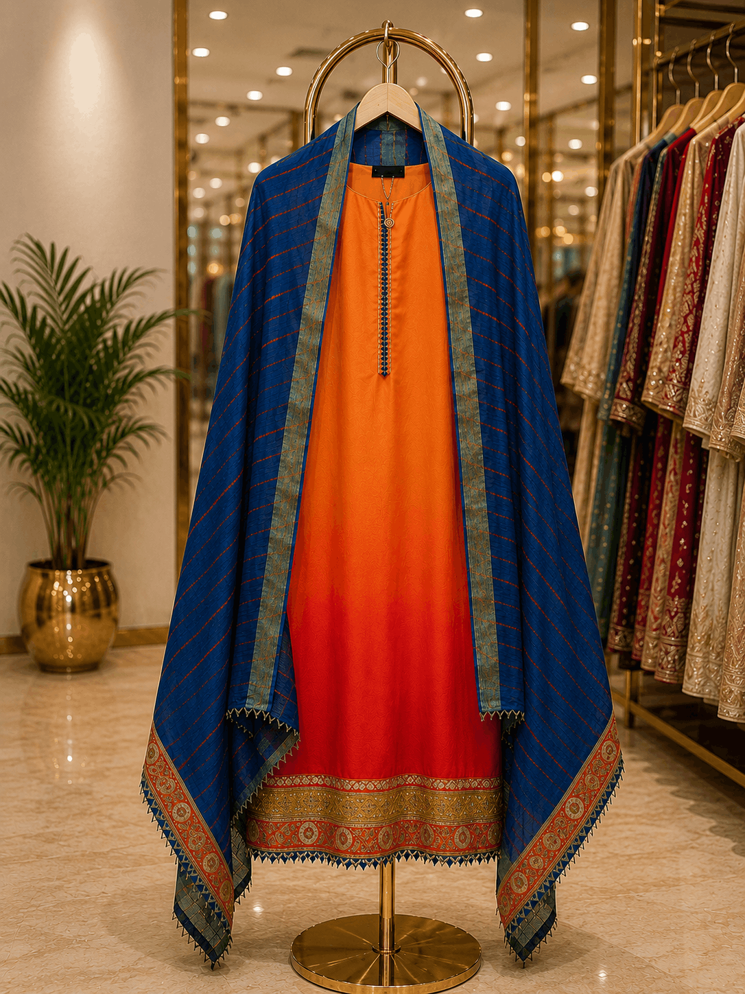 Sunset Royale Ombre Suit Set